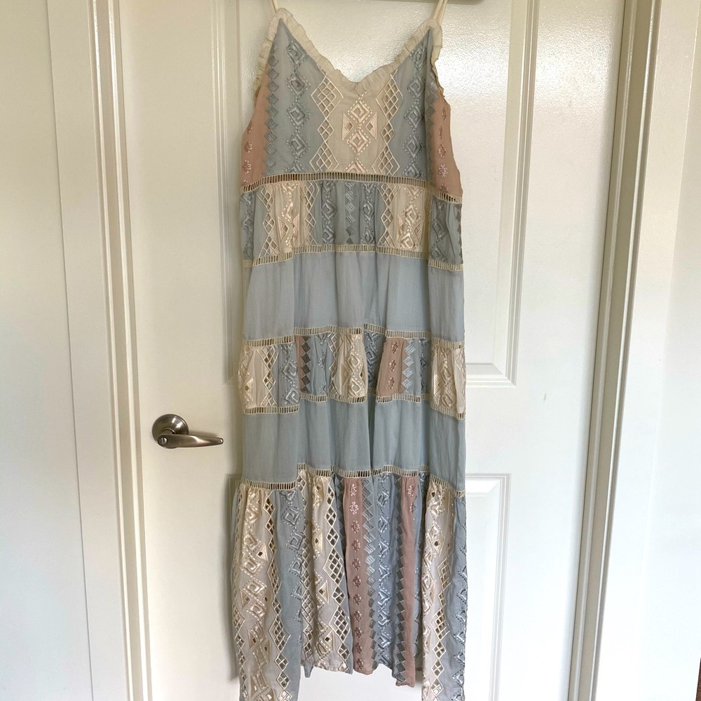 Love Sam Embroidered Midi Dress